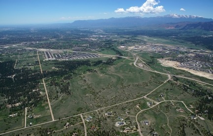 Aerial view of property