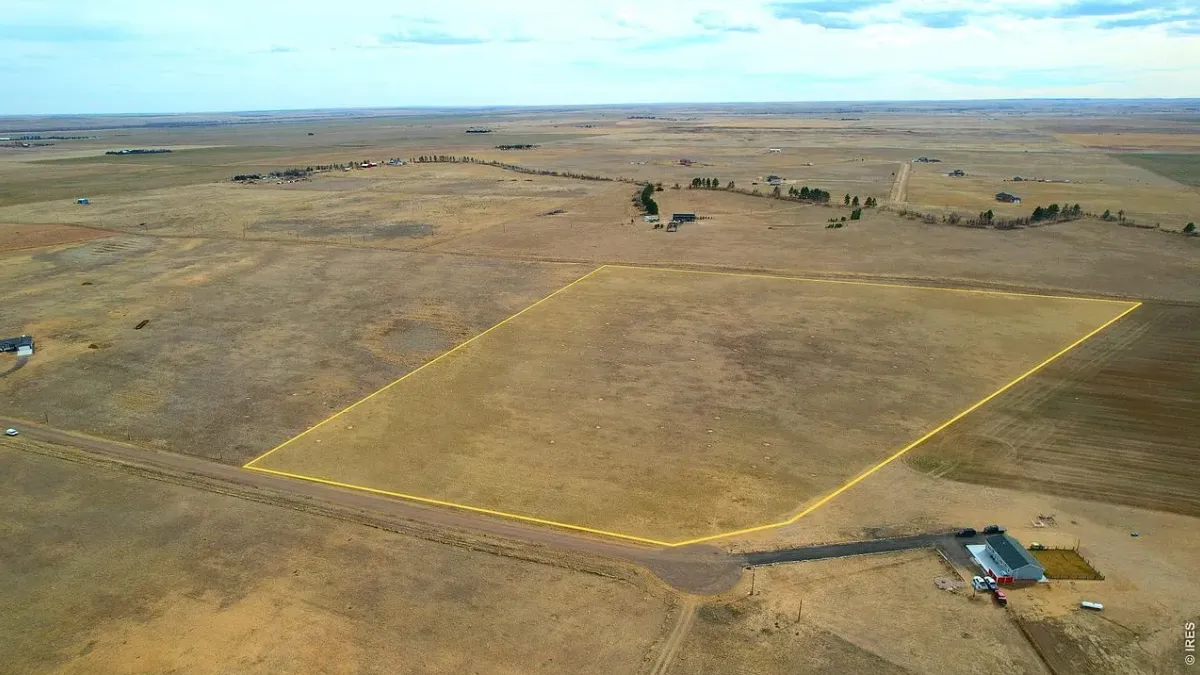 Overhead view of land