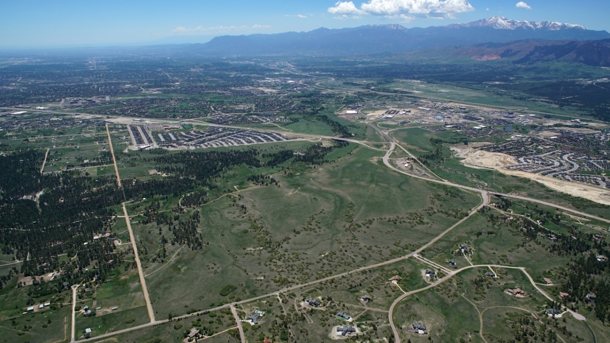 Aerial view of property