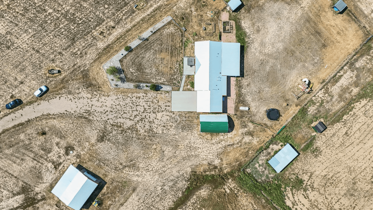 Aerial view of property