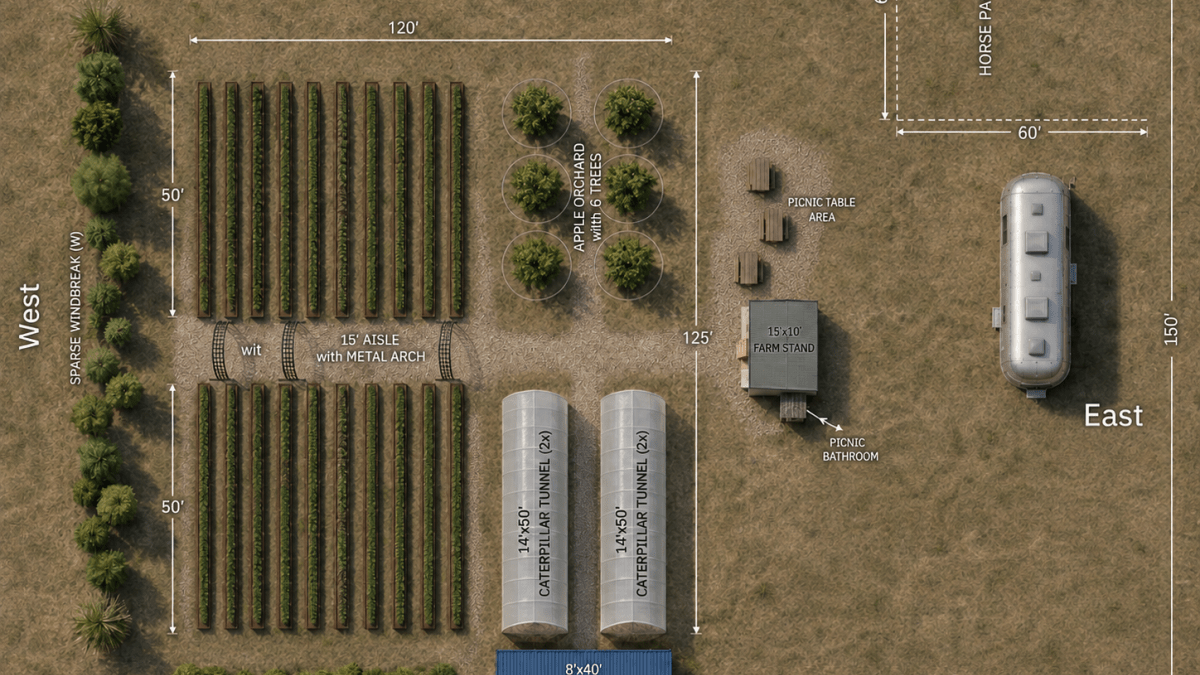 Farm plan for 1/3 acre