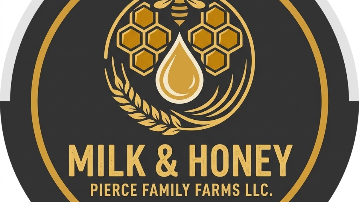 Milk and Honey Pierce Family Farms Logo