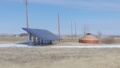 Solar system and yurt.