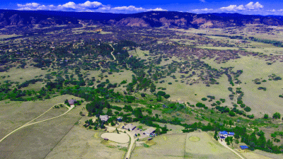 Facing W, view of Western pastures with W Plum Creek