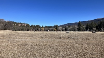Large disc golf field looking north toward Durango Riverside Resort
