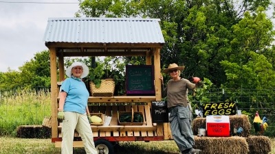 Small farm stand on property that can be made larger for more sales 