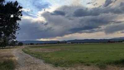Road leading to back of property