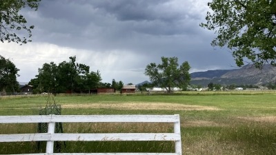 View of property from residence south of field