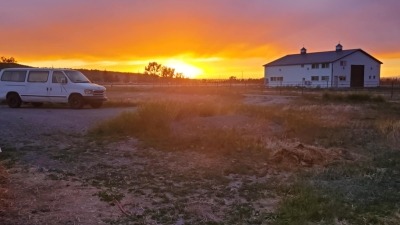 Sunset looking to the north of our property