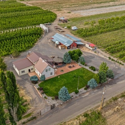 Aerial View of Buildings and Property