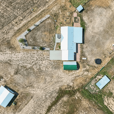 Aerial view of property
