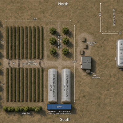 Farm plan for 1/3 acre